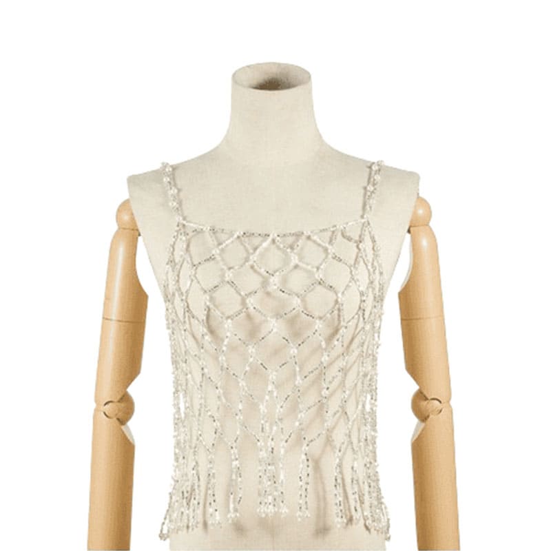 Handcrafted Pearl Beaded Top - Sophisticated & Stylish